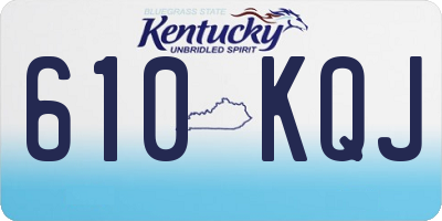 KY license plate 610KQJ