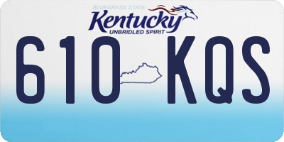 KY license plate 610KQS