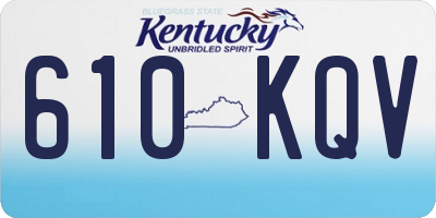KY license plate 610KQV