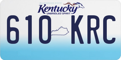 KY license plate 610KRC
