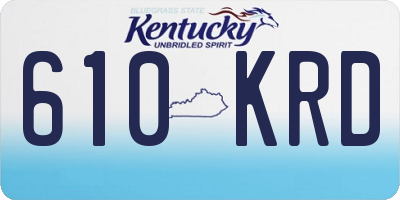 KY license plate 610KRD