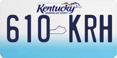 KY license plate 610KRH