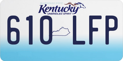 KY license plate 610LFP