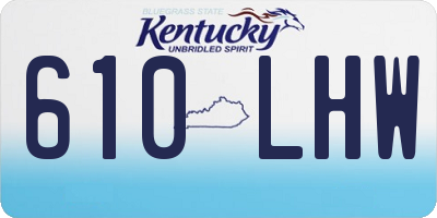 KY license plate 610LHW