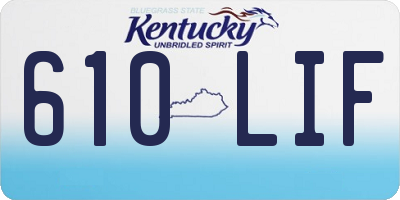 KY license plate 610LIF