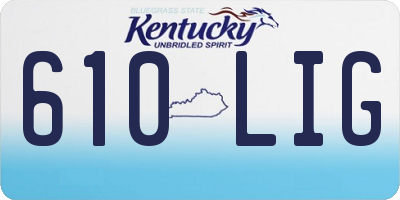 KY license plate 610LIG