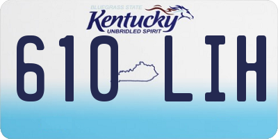 KY license plate 610LIH