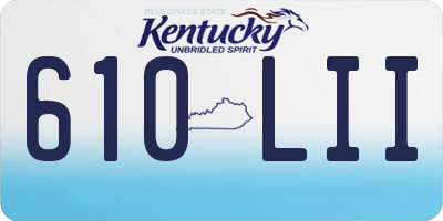 KY license plate 610LII