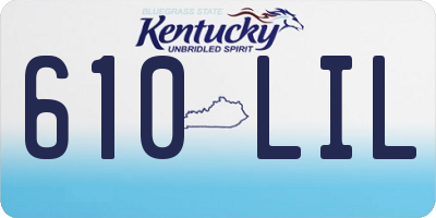 KY license plate 610LIL