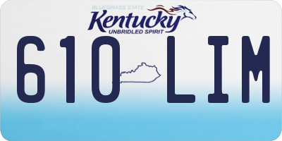 KY license plate 610LIM