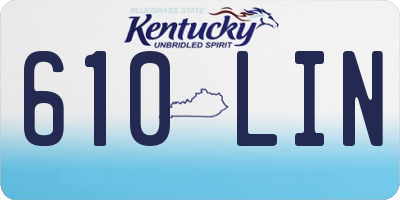 KY license plate 610LIN