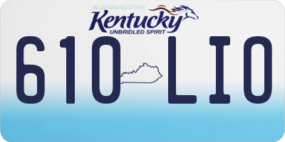 KY license plate 610LIO