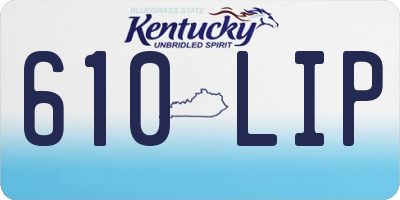 KY license plate 610LIP