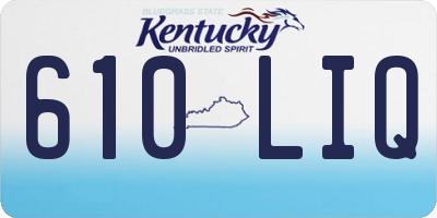 KY license plate 610LIQ