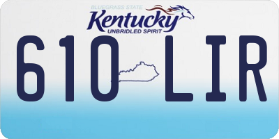 KY license plate 610LIR