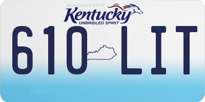 KY license plate 610LIT