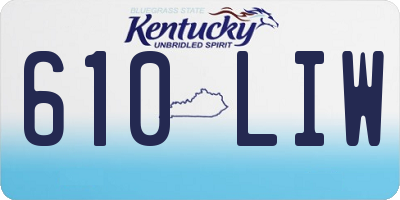 KY license plate 610LIW