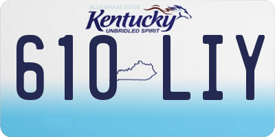 KY license plate 610LIY