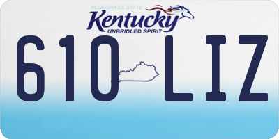 KY license plate 610LIZ