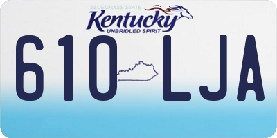 KY license plate 610LJA