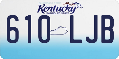 KY license plate 610LJB