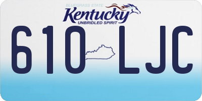 KY license plate 610LJC
