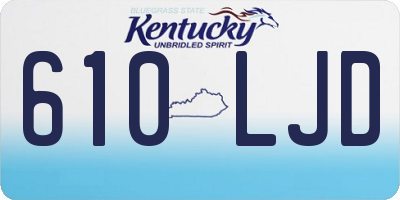 KY license plate 610LJD