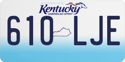 KY license plate 610LJE