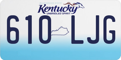 KY license plate 610LJG