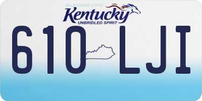 KY license plate 610LJI