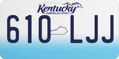 KY license plate 610LJJ