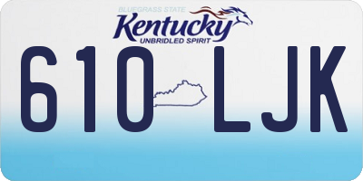 KY license plate 610LJK