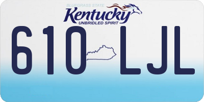 KY license plate 610LJL