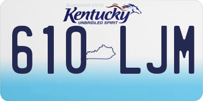 KY license plate 610LJM