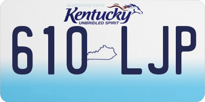 KY license plate 610LJP