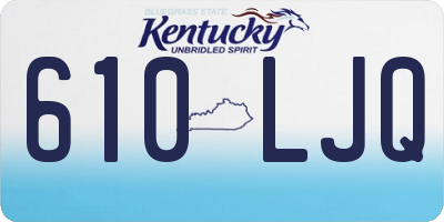 KY license plate 610LJQ