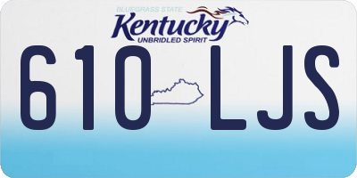 KY license plate 610LJS