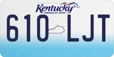 KY license plate 610LJT