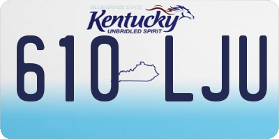 KY license plate 610LJU