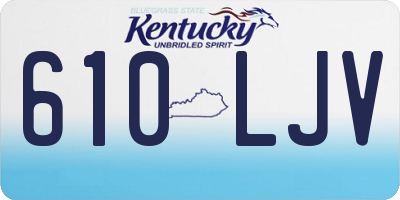KY license plate 610LJV