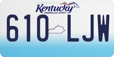 KY license plate 610LJW