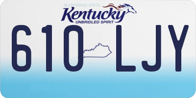 KY license plate 610LJY