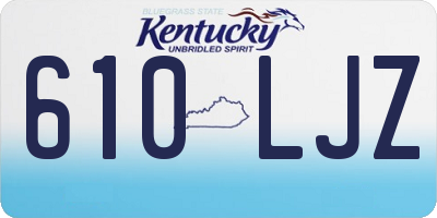 KY license plate 610LJZ