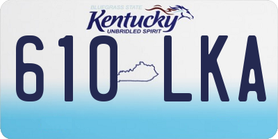 KY license plate 610LKA