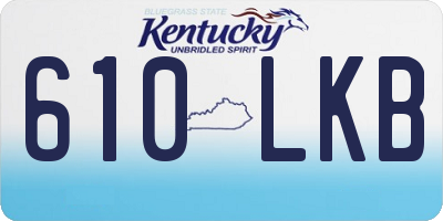 KY license plate 610LKB