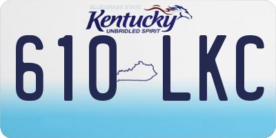 KY license plate 610LKC