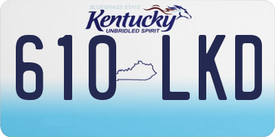 KY license plate 610LKD