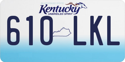 KY license plate 610LKL
