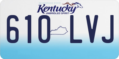 KY license plate 610LVJ