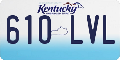 KY license plate 610LVL